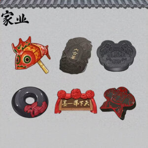 Free Shipping 2026 The Heir Ancient Chinese Family Culture Magnet Pack | 6Pcs Traditional Carp, Ancient Plaque & Jade Lock Shaped Collectible Fridge Magnets