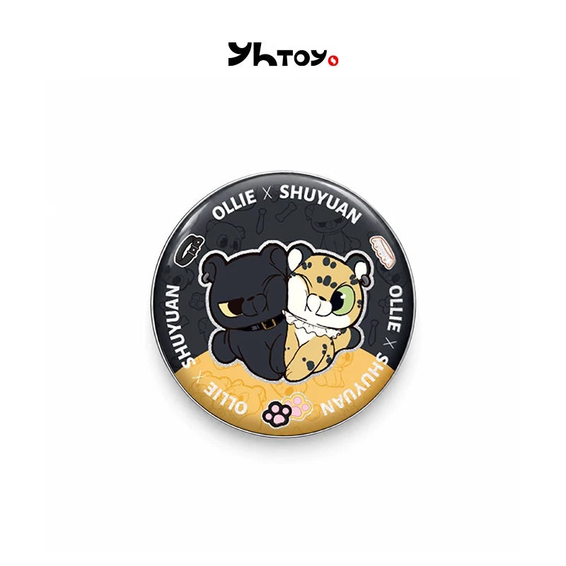 Official Deep In Ollie & Shu Yuan Merch | "Leopard & Cat" Collector Pin Badge Set & MagSafe Magnetic Phone Grip - Image 5
